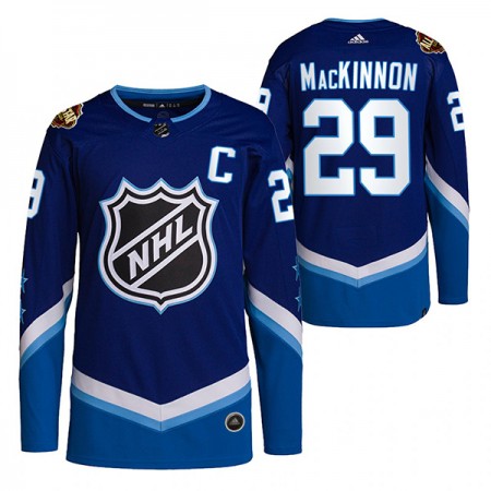 Pánské Hokejový Dres Colorado Avalanche Nathan MacKinnon 29 2022 NHL All-Star Modrý Authentic
